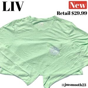 🆕 LIV OUTDOOR Flow Pocket T-Shirt light green size large